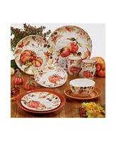 Certified International Harvest Splash Dinner Plate, Set of 4