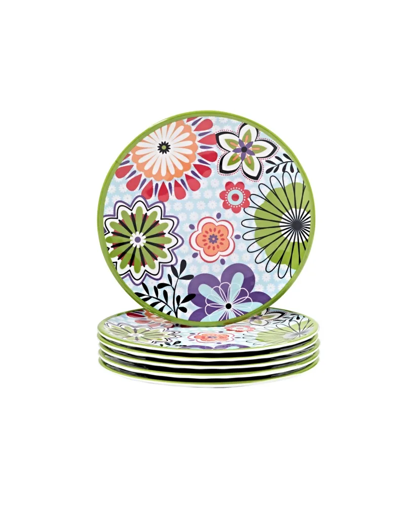 Certified International Carnaby Melamine Salad Plate, Set of 6