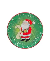 Holiday Magic Santa 4 Piece Dessert Plate Set