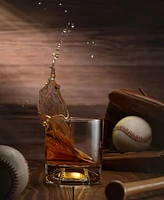 The Wine Savant Baseball Whiskey Glasses, Set of 4