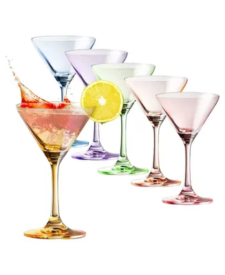 The Wine Savant Crystal Luxury Martini Glasses, Set of 6