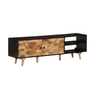 Tv Stand 55.1"x11.8"x17.7" Rough Mango Wood and Solid Wood Acacia