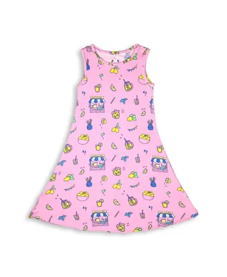 Bellabu Bear Toddler| Child Girls Pink Lemonade Dress