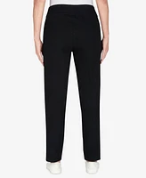 Alfred Dunner Petite Mid-Rise Pull On Straight Leg Denim Pants, & Short