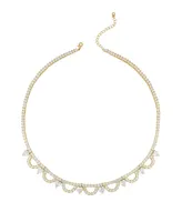 Heymaeve 18k Gold Plated Brass Tennis Necklace