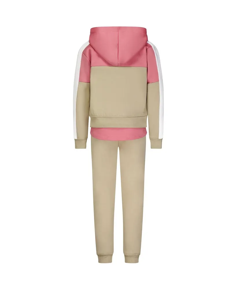 Girl's 2 Piece Fleece Logo Hoodie & Jogger Set, Kids