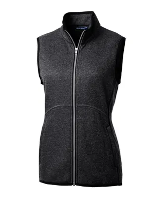 Cutter & Buck Plus Mainsail Women Sweater Knit Full Zip Vest