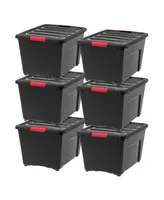 Iris Pack 53qt Plastic Storage Bin with Lid and Secure Latching Buckles