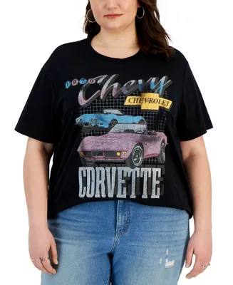 Love Tribe Trendy Plus Chevy Corvette Graphic T-Shirt
