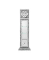 Simplie Fun Noralie Grandfather Clock with Led Mirrored & Faux Diamonds