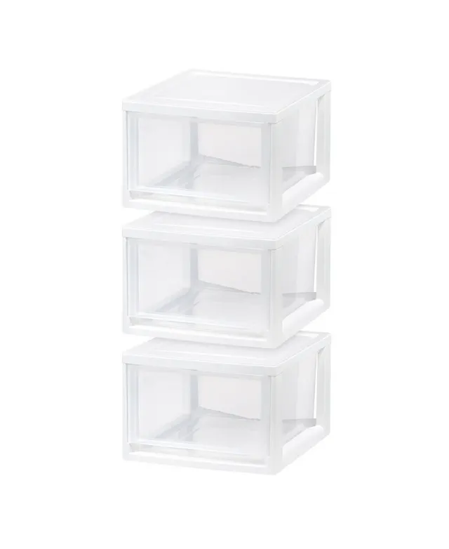 Iris Usa 2 Pack 47qt Extra Large Stackable Plastic Storage Drawers, White