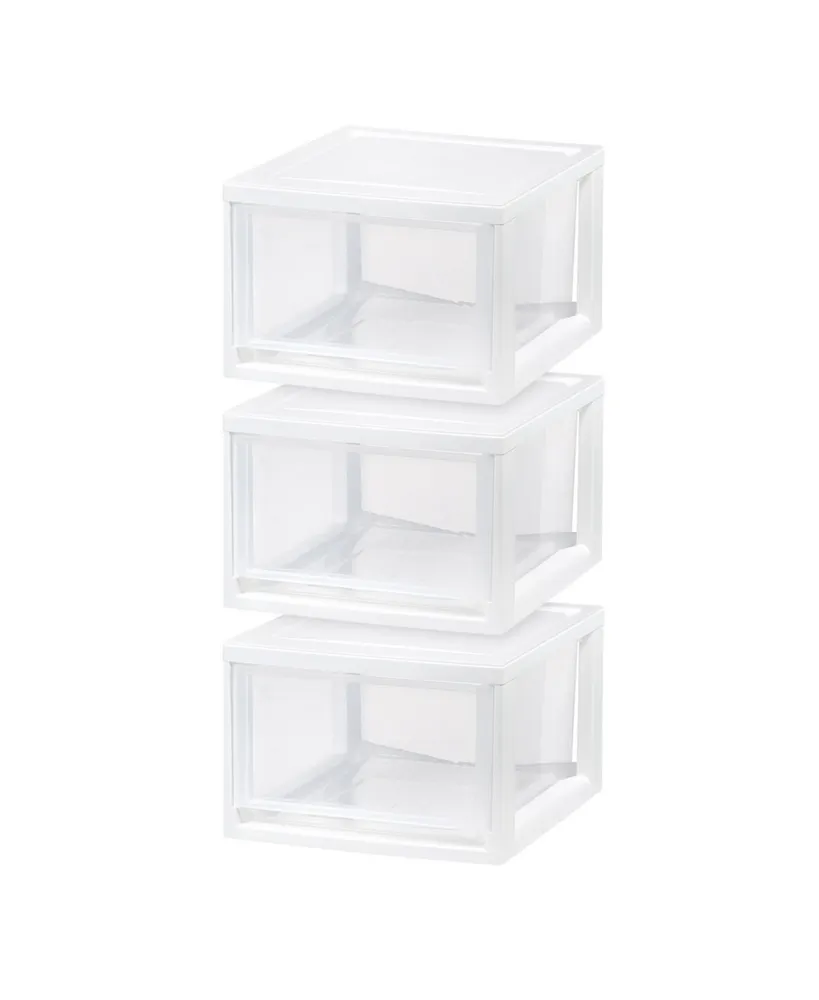 IRIS USA 8 Pack 6qt Stackable Plastic Storage Drawers, White