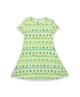 Bellabu Bear Toddler| Child Girls Easter Isle Short Sleeve Dress