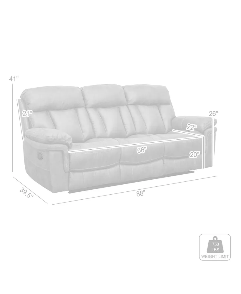 Estelle 88" Fabric in Power Reclining Sofa