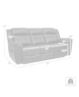 Marcel 91" Leather in Manual Reclining Sofa