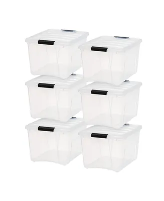 Iris Pack 40qt Plastic Storage Bin with Lid and Secure Latching Buckles