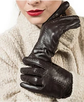 Women's Bow Design Waterproof Leather Gloves