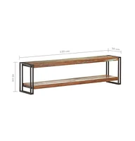 Tv Stand 59.1"x11.8"x15.7" Solid Reclaimed Wood