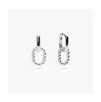 Ana Luisa Double Hoop Earrings - Ash Double Silver