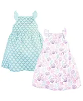 Hudson Baby Girls Sleeveless Cotton Dresses 2pk