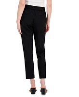 T Tahari Women's Pull-On Slim Crepe Ankle Pants