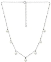 Giani Bernini Cultured Freshwater Pearl (5mm) Dangle Collar Necklace, 16" + 2" extender, Created for Macy's