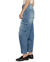 Silver Jeans Co. Women's High-Rise Cargo-Pocket Jeans