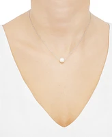 Giani Bernini Cultured Freshwater Pearl (8mm) Solitaire 18" Pendant Necklace, Created for Macy's