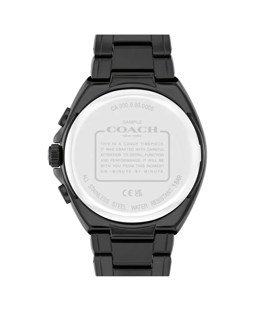 Coach Men's Jackson Black Stainless Steel Bracelet Watch 45mm