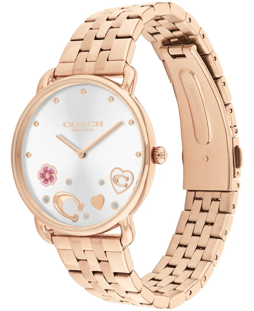 Coach Women's Elliot Rose Gold-Tone Stainless Steel Bracelet Watch 36mm