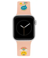 WITHit Blush Smooth Silicone Band with Band Candy Happy Charms designed for Apple Watch 42mm (Series 10) & 38/40/41mm