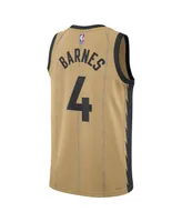 Men's and Women's Nike Scottie Barnes Gold Toronto Raptors 2023/24 Swingman Jersey - City Edition