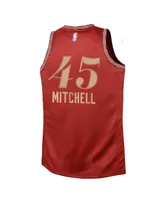 Big Boys Nike Donovan Mitchell Wine Cleveland Cavaliers 2023/24 Swingman Replica Jersey - City Edition