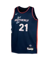 Big Boys Nike Joel Embiid Navy Philadelphia 76ers 2023/24 Swingman Replica Jersey - City Edition