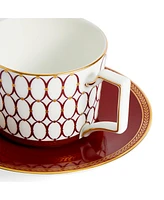 Wedgwood Renaissance Red China Teacup and Saucer