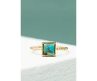 Starfish Project Jayne Turquoise Square Ring