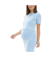 Ripe Maternity Maternity Ripe Franki Detachable Nursing Knit Sweater Sky Blue