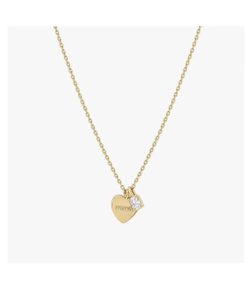 Mom Heart Necklace with Charm