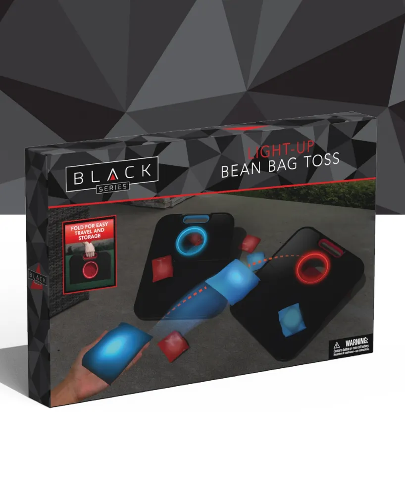 Black Series Light Up Bean Bag Toss Outdoor Game Set with Boards