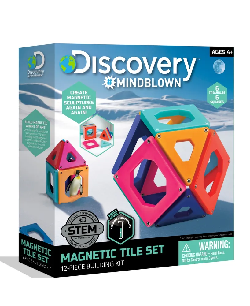 Discovery #Mindblown Magnetic Tile Building Block Set