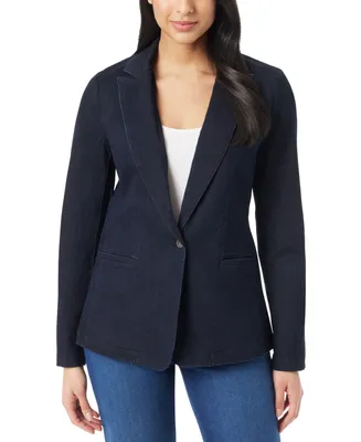 Gloria Vanderbilt Women's Denim One-Button Blazer