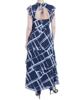 julia jordan Women's Flutter-Sleeve Tiered Midi Dress
