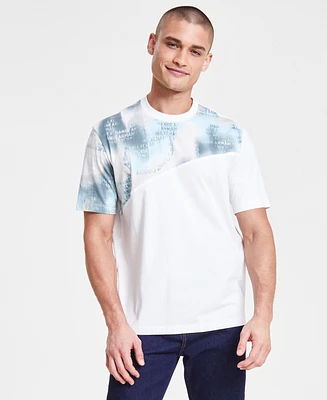 A|X Armani Exchange Men's Regular-Fit Diagonal Graphic T-Shirt