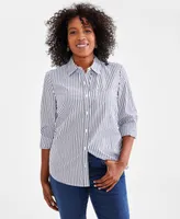 Style & Co Women's Cotton Buttoned-Up Shirt, Created for Macy's