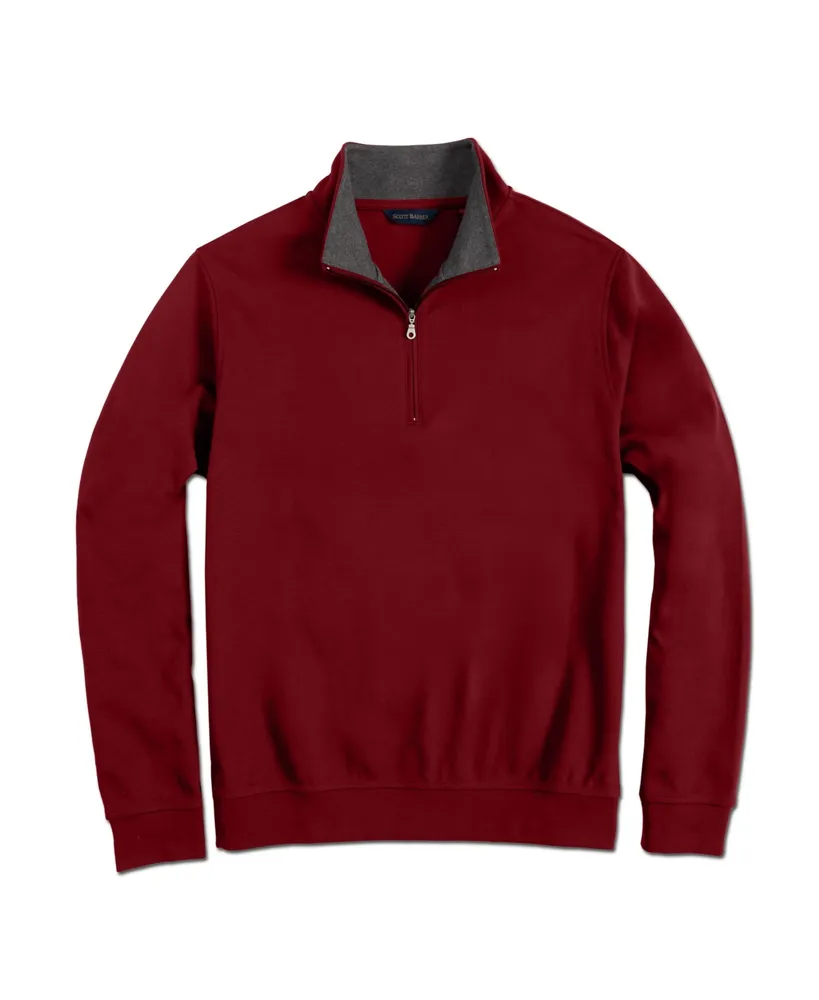 Scott Barber Men's Pima Interlock Zip Mock Sweatshirt