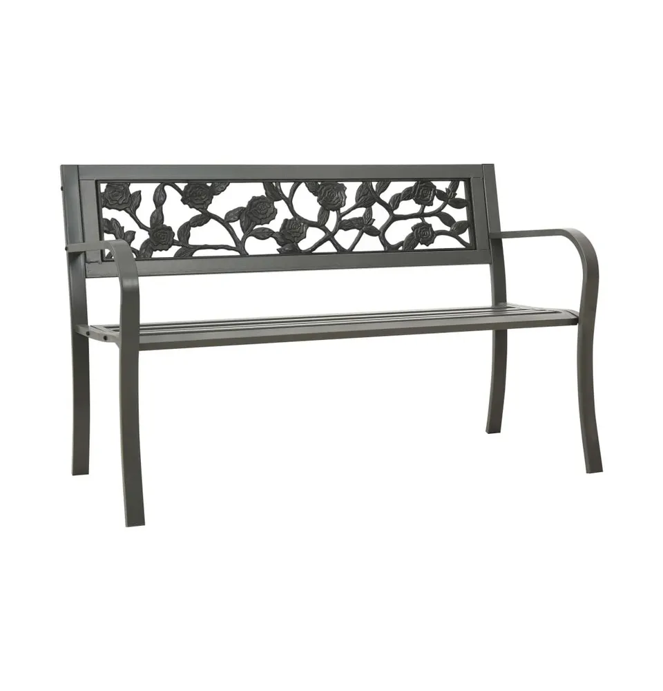 Patio Bench 49.2" Steel Gray