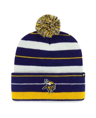 Men's '47 Brand Purple Minnesota Vikings Powerline Cuffed Knit Hat with Pom