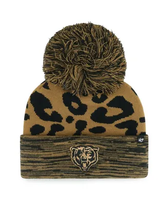 Women's '47 Brand Brown Chicago Bears Rosette Cuffed Knit Hat with Pom