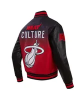 Men's Pro Standard Black Miami Heat 2023/24 City Edition Full-Zip Varsity Jacket