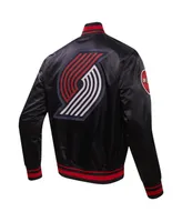 Men's Pro Standard Black Portland Trail Blazers 2023/24 City Edition Satin Full-Snap Jacket
